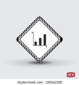 Charts and graphs icons. Flat design style. Made in vector illustration