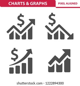 Charts & Graphs Icons. Professional, pixel perfect icons, EPS 10 format.