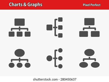 Charts & Graphs Icons. Professional, pixel perfect icons optimized for both large and small resolutions. EPS 8 format.