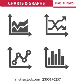 Charts, Graphs Icons. Stats, Analytics. Professional, pixel perfect vector icon.