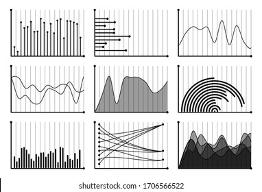Charts and graphs infographic.Finance investment elements with business and market information. Growth concept. Modern vector illustration.