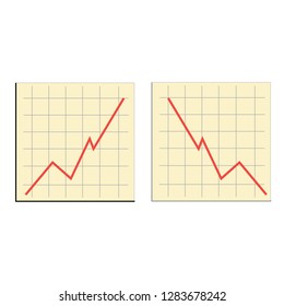 Charts to growth and recession. vector