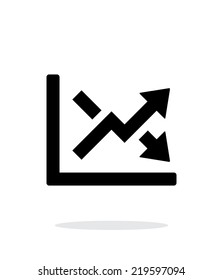 Charts icon on white background. Vector illustration.