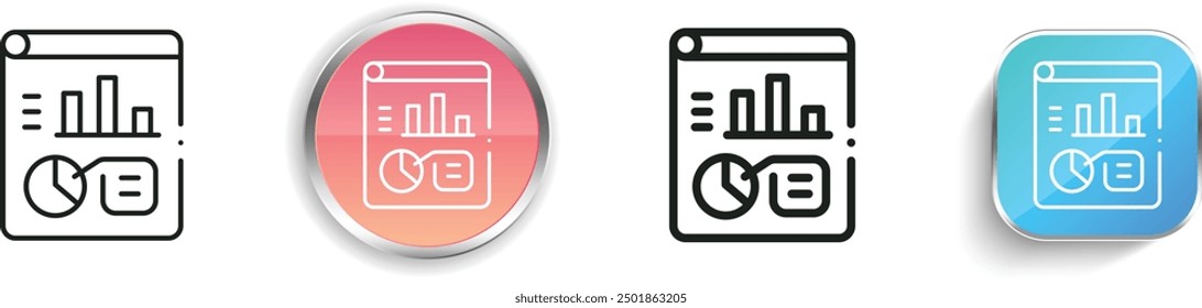 charts icon. Thin Linear, Regular and Button Style Design Isolated On White Background