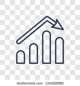 Charts icon. Trendy linear Charts logo concept on transparent background from Business and analytics collection