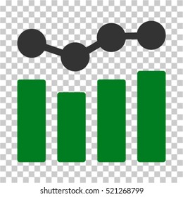 Charts icon. Vector pictogram style is a flat symbol, color, chess transparent background. Designed for software and web interface toolbars and menus.
