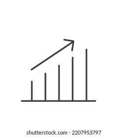 Charts simple linear icon on a white background 02