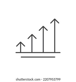 Charts simple linear icon on a white background 11