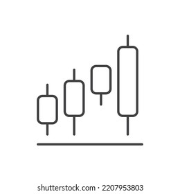 Charts simple linear icon on a white background 16