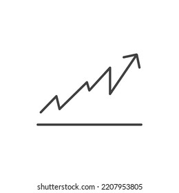 Charts simple linear icon on a white background 13