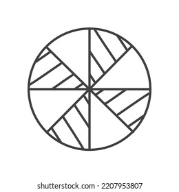 Charts simple linear icon on a white background 14