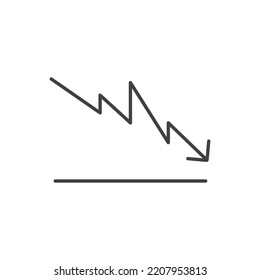 Charts simple linear icon on a white background 15