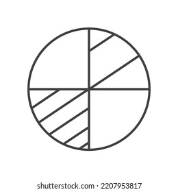 Gráfica un icono lineal simple en un fondo blanco 08