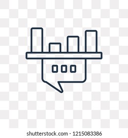 Charts vector outline icon isolated on transparent background, high quality linear Charts transparency concept can be used web and mobile