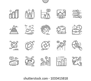 Charts Well-crafted Pixel Perfect Vector Thin Line Icons 30 2x Grid for Web Graphics and Apps. Simple Minimal Pictogram