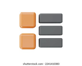 Chart-tree-map with 3d vector icon cartoon minimal style