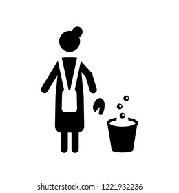 Charwoman icon. Trendy Charwoman logo concept on white background from cleaning collection. Suitable for use on web apps, mobile apps and print media.