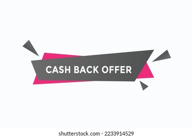 chas back offer button vectors. sign  label speech bubble chas back offer 
