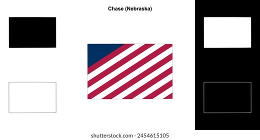 Chase County (Nebraska) outline map set