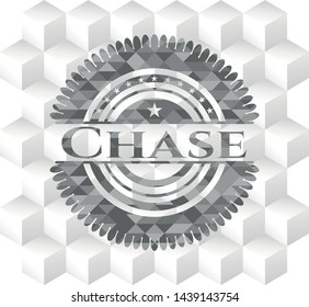 Chase grey emblem with cube white background