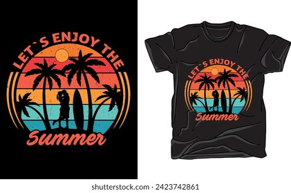 Chase the sun in this summer tee. Bursting with bright colors and a playful design, it embodies the carefree spirit of the season. Stay cool, stylish, and embrace the warmth!