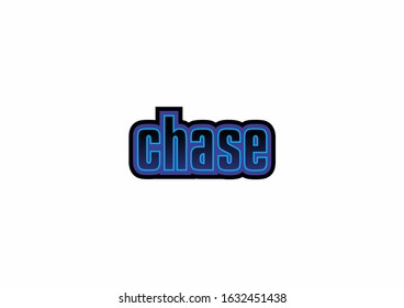 chase text vector design template