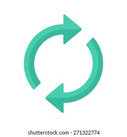 Chasing arrows. Isolated icon pictogram. Eps 10 vector illustration.