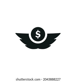 Chasing money icon, vector chasing money icon, vector illustration