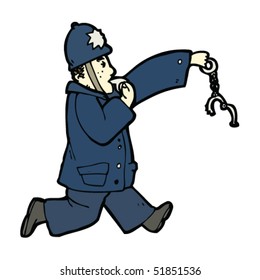 chasing policeman cartoon