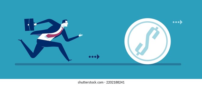 Chasing profit. Business vector illustration