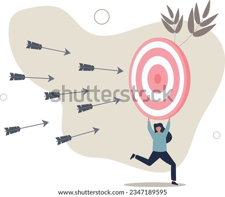 Chasing for target achievement, guidance or control to reach goal, competition or challenge to success, aiming or motivation concept.flat vector illustration.
