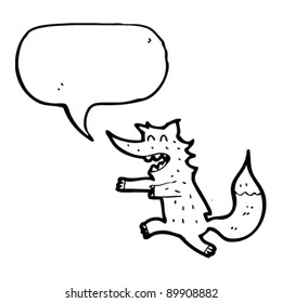 chasing wolf cartoon