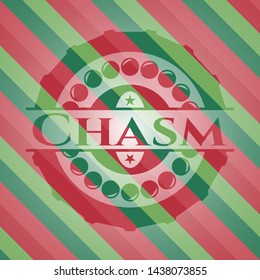 Chasm christmas emblem background. Vector Illustration. Detailed.