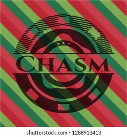 Chasm christmas style emblem.
