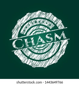 Chasm on blackboard. Vector Illustration. Detailed.