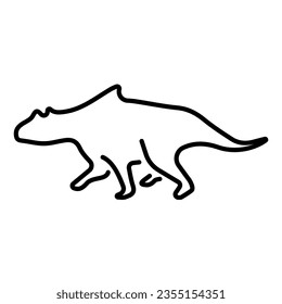 chasmosaurus icon isolated on white background, vector illustration.