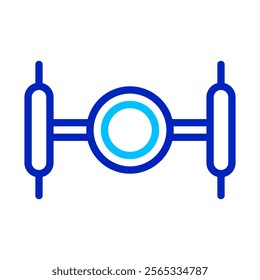 Chassis alignment icon. Concept of car maintenance and repair.