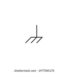 Chassis ground symbol, chassis ground icon on electronic circuits