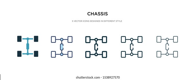 chassis icon in different style vector illustration. two colored and black chassis vector icons designed in filled, outline, line and stroke style can be used for web, mobile, ui