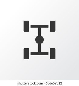 Chassis Icon Symbol. Premium Quality Isolated Wheelbase Element In Trendy Style.