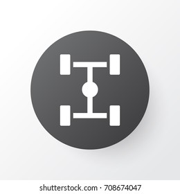 Chassis Icon Symbol. Premium Quality Isolated Wheelbase Element In Trendy Style.
