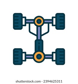 icono de chasis. icono de color relleno vectorial para tu sitio web, móvil, presentación y diseño de logotipo.