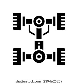 chassis icon. vector glyph icon for your website, mobile, presentation, and logo design.