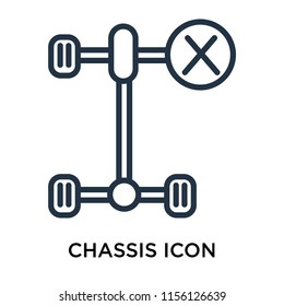 Chassis icon vector isolated on white background, Chassis transparent sign , line symbol or linear element design in outline style