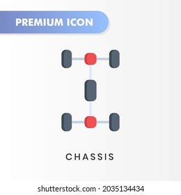 Chassis-Icon für Ihr Website-Design, Logo, App, UI. Vektorgrafik-Illustration und bearbeitbarer Strich. Chassis-Icon flach Design.