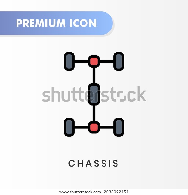 chassis icon for your website design, logo, app,\
UI. Vector graphics illustration and editable stroke. chassis icon\
lineal color design.