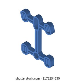 Chassis isometric left top view 3D icon
