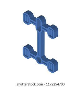 Chassis isometric left top view 3D icon