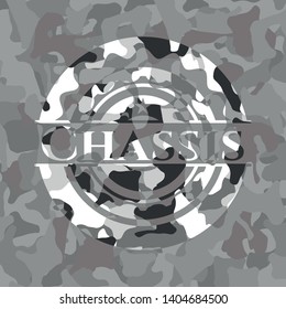 Chassis on grey camouflage pattern