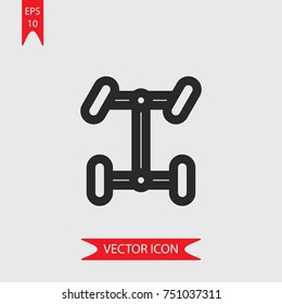 Chassis vector icon, illustration symbol